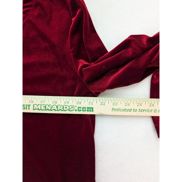 White Stag Women's Top Size XL Red Velour Velvet Textured 2-For Goth Romantic - Picture 10 of 16